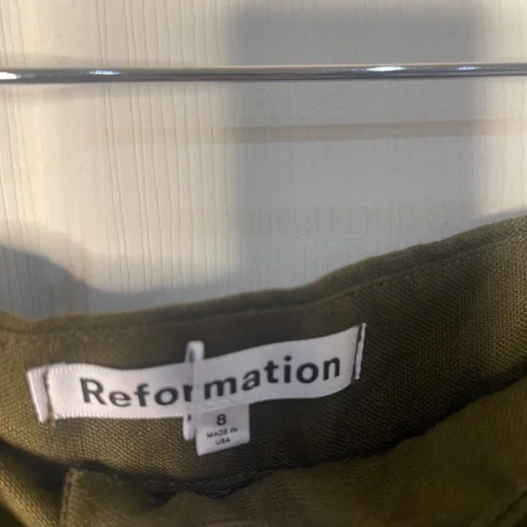 Reformation Midi Linen Skirt